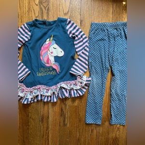 Rare Editions Girls Unicorn Set, size 4T